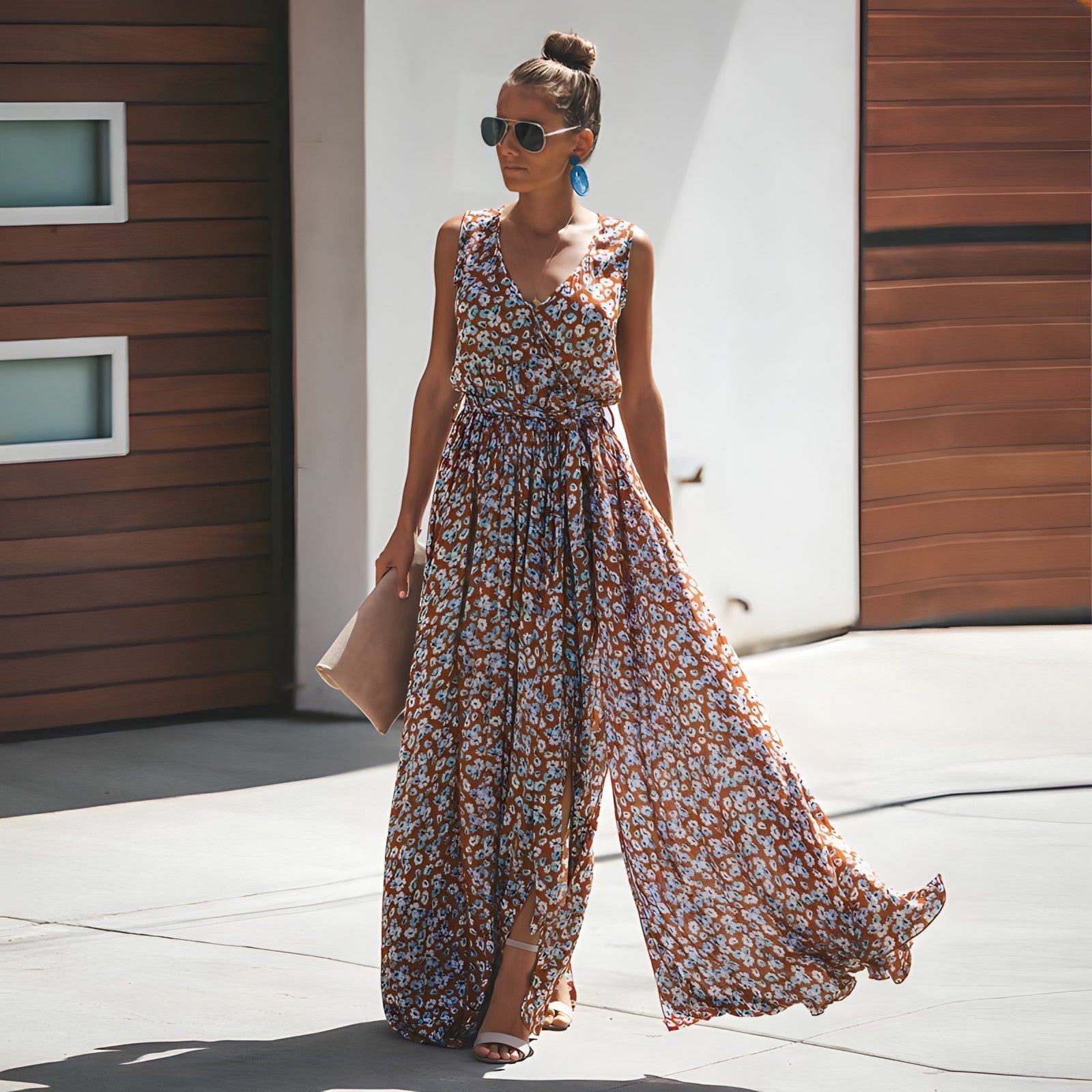 Rose Elevated Bohemian Chic Lange Dress Occasion Wear