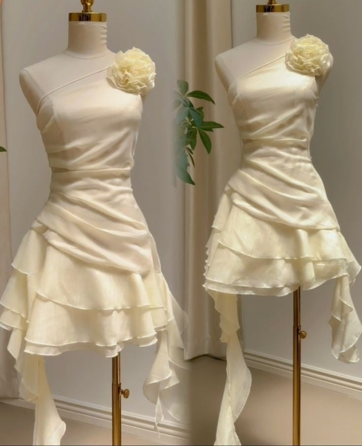 Chiffon Short elegant party gowns, short evening dress - FashionDia