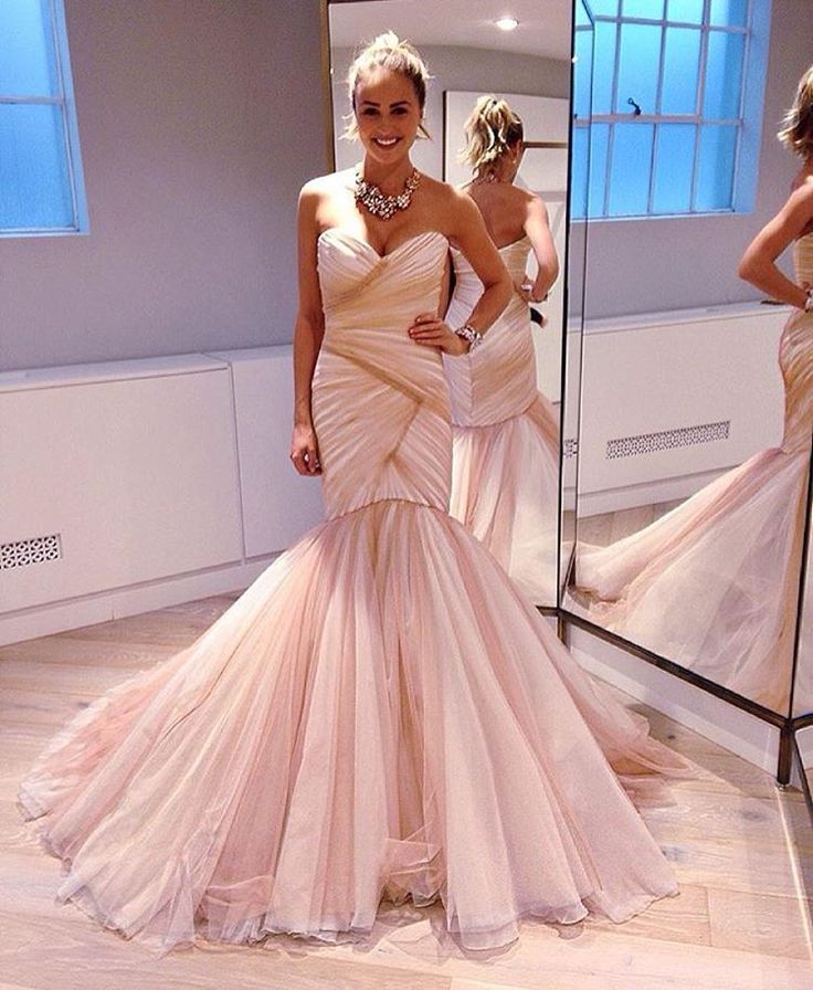 Strapless Mermaid Long Prom Dress Elegant Evening Party Dress - View 2 | FashionDia