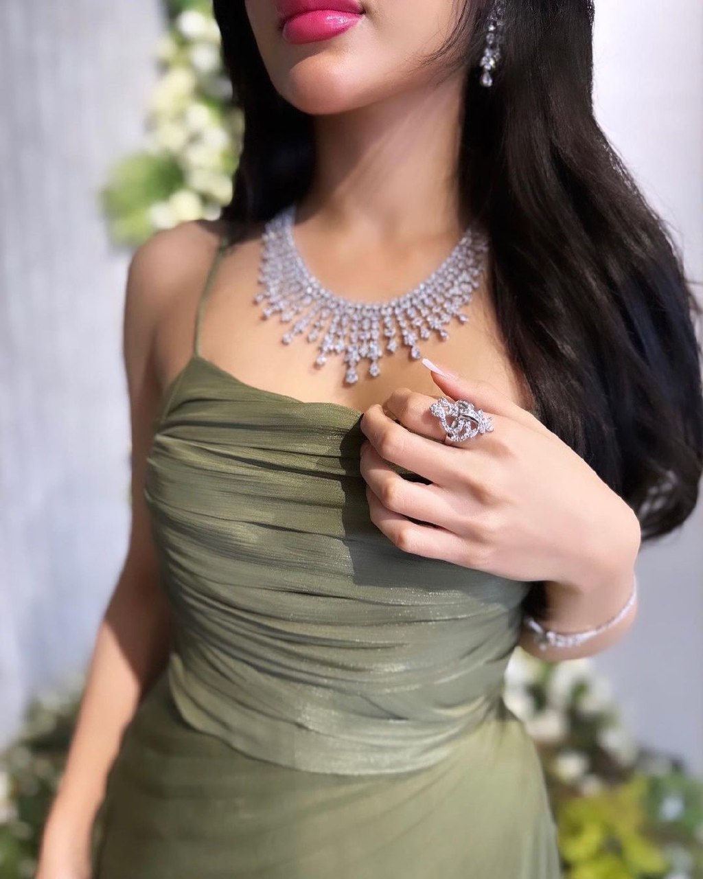 Green A Line Long Prom Dress Formal Party Dress