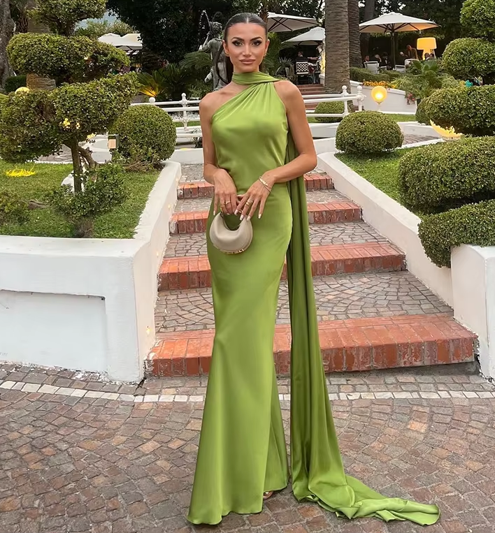Casual Dresses Women Backless Sexy Satin Ribbon Sleeveless Elegant Lady Party Gown Long Evening Prom Dresses - View 2 | FashionDia