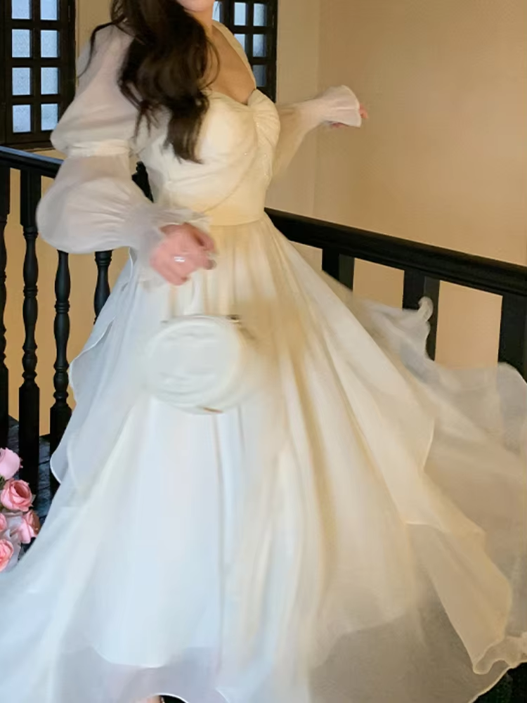 Women Casual Princess Party Dress Vintage A-line Birthday Dress Evening Dress fg7214