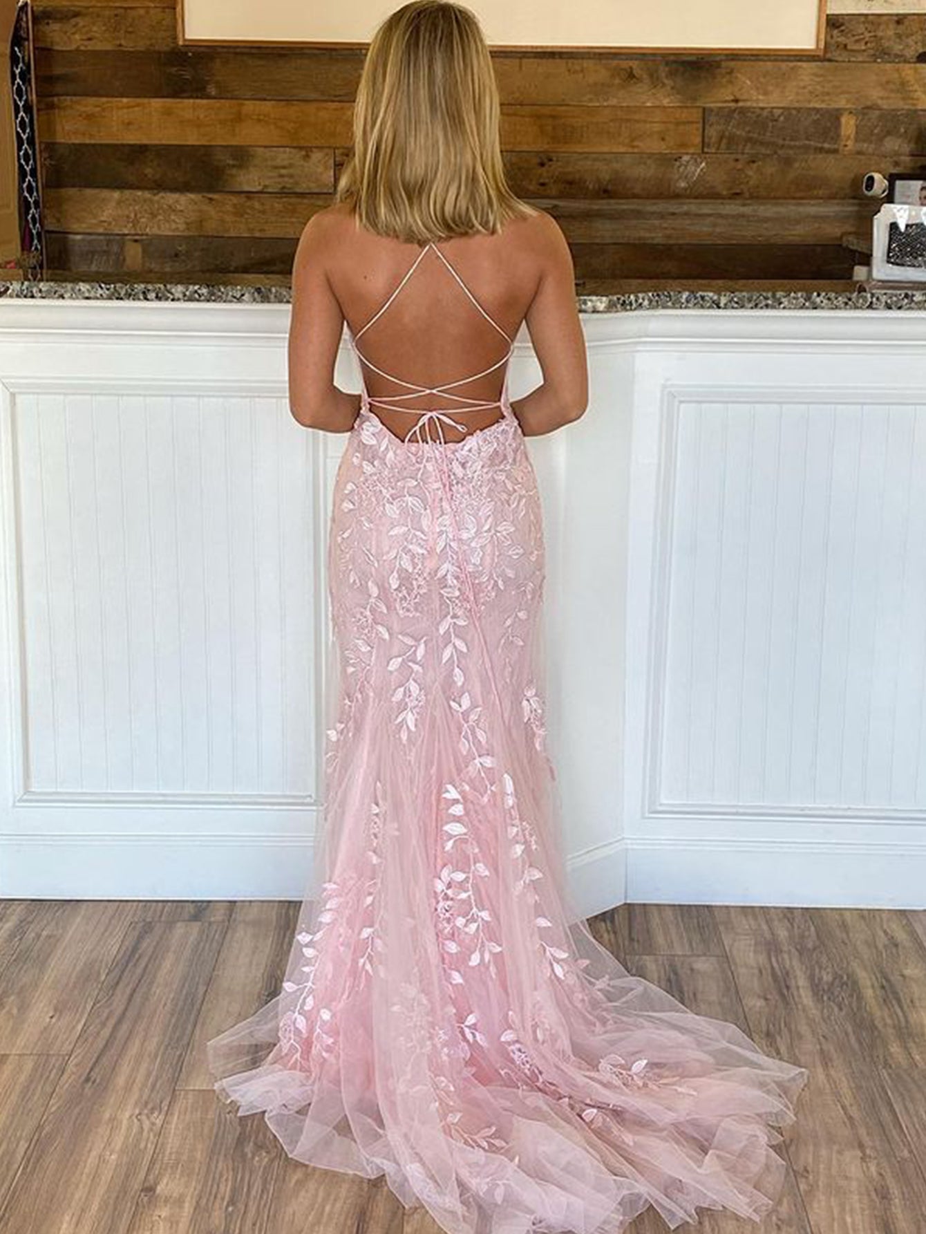 Mermaid Light Blue Prom Dress Long Evening Dress