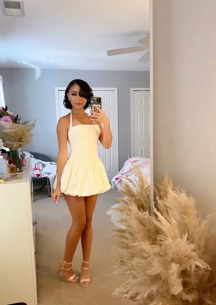 White A-Line Lovely Short Party Dress Homecoming Dress fg7121