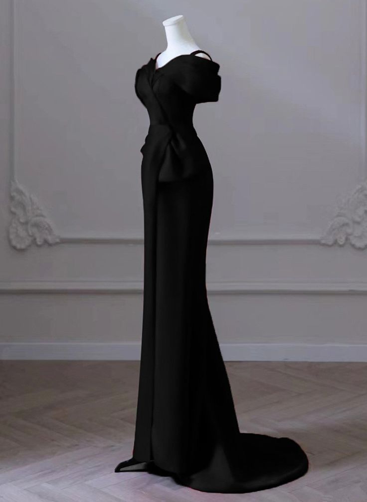 Mermaid Sweetheart Off-the-Shoulder Prom Dress, Satin Evening Dress - View 2 | FashionDia