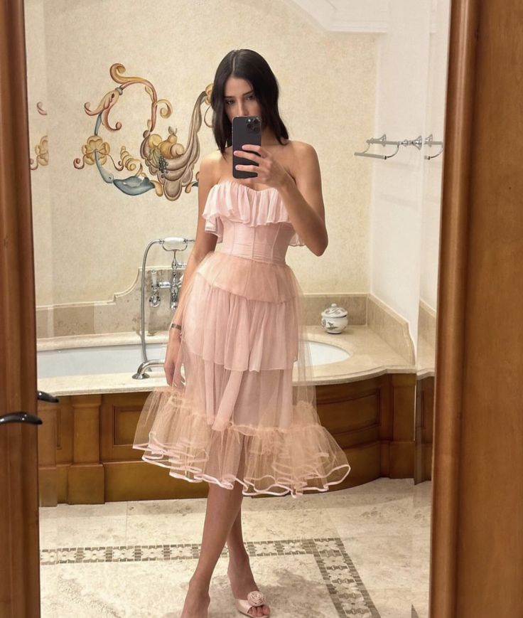 Pink Evening Dress Sleeveless Prom Gown Birthday Party Dresses Cocktail Dresses - FashionDia