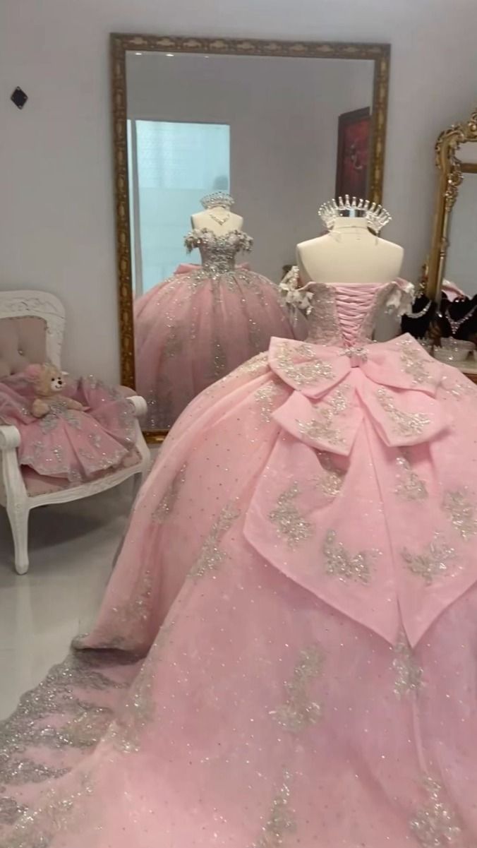 Pink A Line Princess Quinceanera Dress Ball Gown, Sweet 16 Dresses fg7174