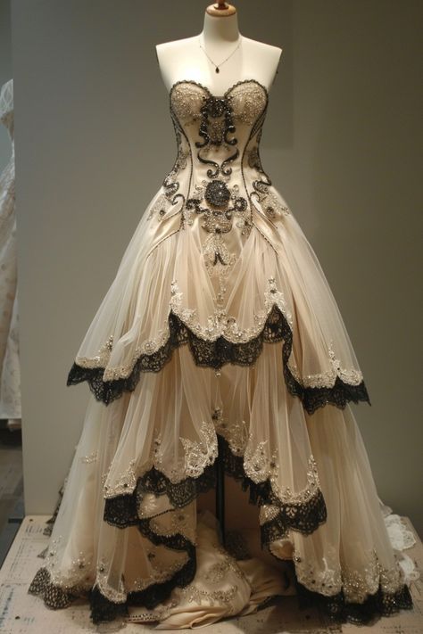 Black Lace Ruffle Bridal Gown Champagne Beaded Sweetheart Wedding Dress Tulle Bridal Gown fg7195