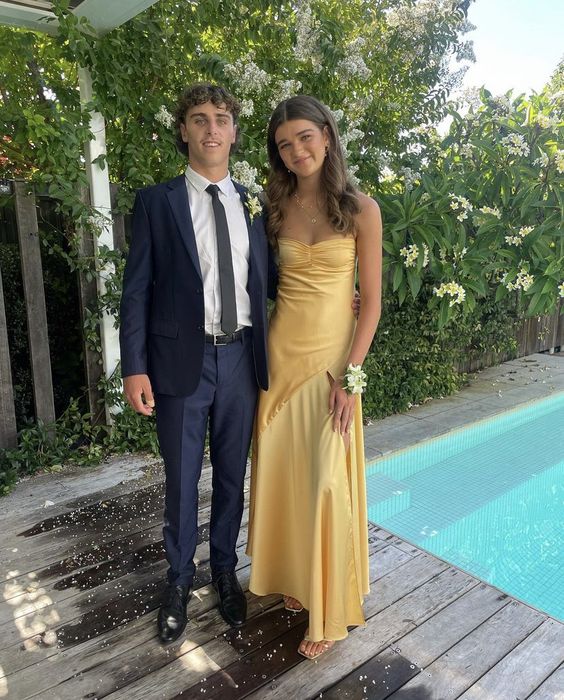 Yellow prom dresses, evening dresses,party dresses, sexy formal dress - View 2 | FashionDia