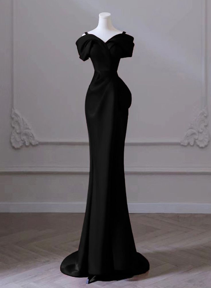 Mermaid Sweetheart Off-the-Shoulder Prom Dress, Satin Evening Dress - FashionDia