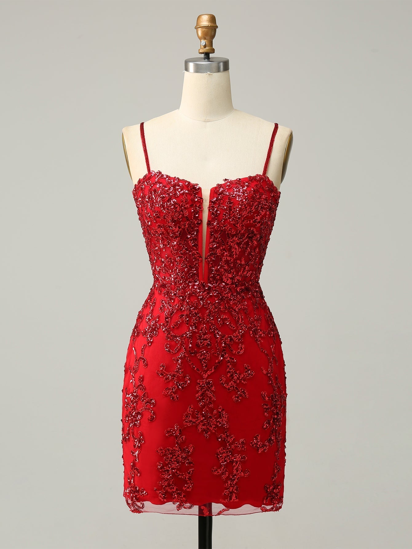 Bodycon Black Sequins Short Homecoming Dress - Fashionpara