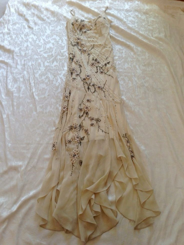 Elegant Champagne Straps Vintage Party Dress, Evening Dress - FashionDia