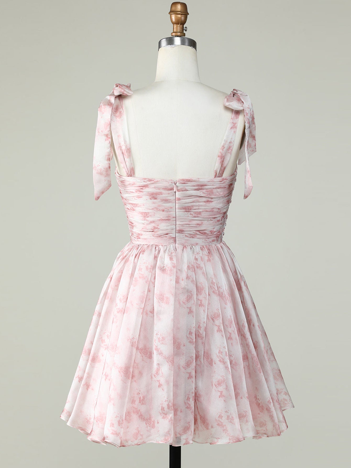 Blue A Line Lace Up Homecoming Dress - Fashionpara