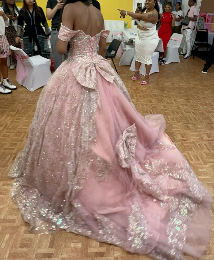 Ball Gown Off-the-Shoulder A-Line Quinceanera Dress - View 2 | FashionDia