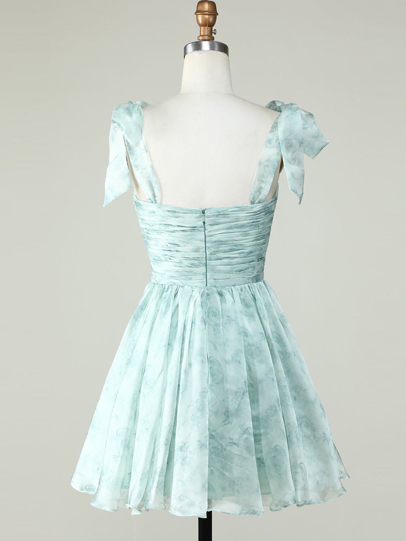 Blue A Line Lace Up Homecoming Dress - Fashionpara