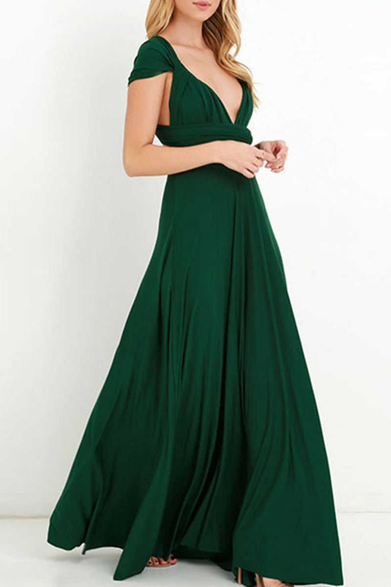 Elegant Solid Backless Strap Design Evening Dress Dresses(20 Colors) - View 2 | VelvetHem