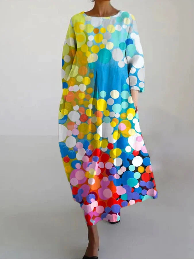 Nives Exclusive Women's Casual Floral Print Dress Premium Wardrobe Essential