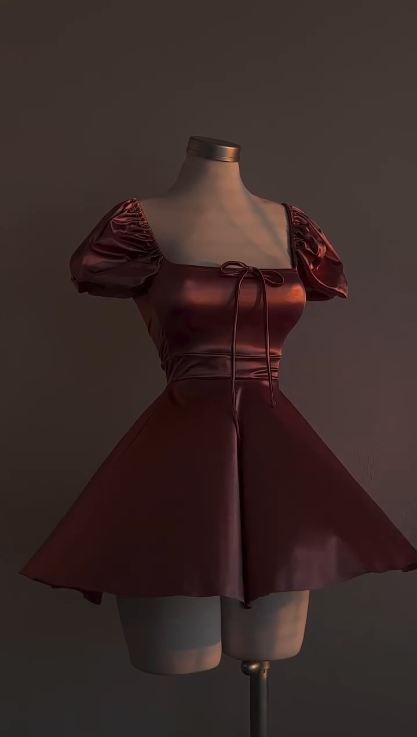 A-Line Dusty Pink Simple Short Prom Dress Birthday Party Dress Homecoming Dress - View 3 | FashionDia