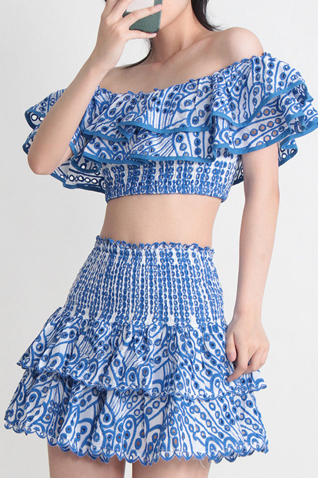 Jessica Bara Vanessa Ruffle Set