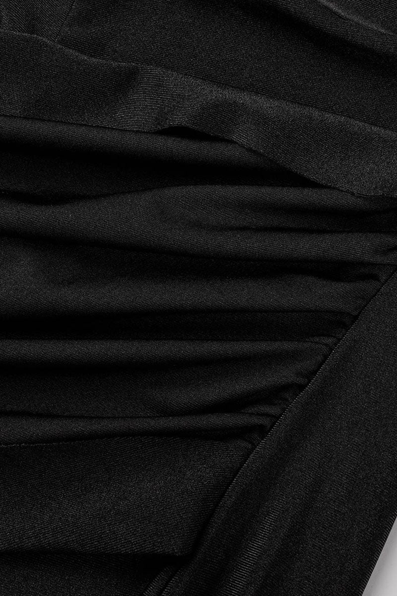 Sexy Solid Patchwork Slit Oblique Collar Evening Dress Dresses(5 Colors) - View 2 | VelvetHem