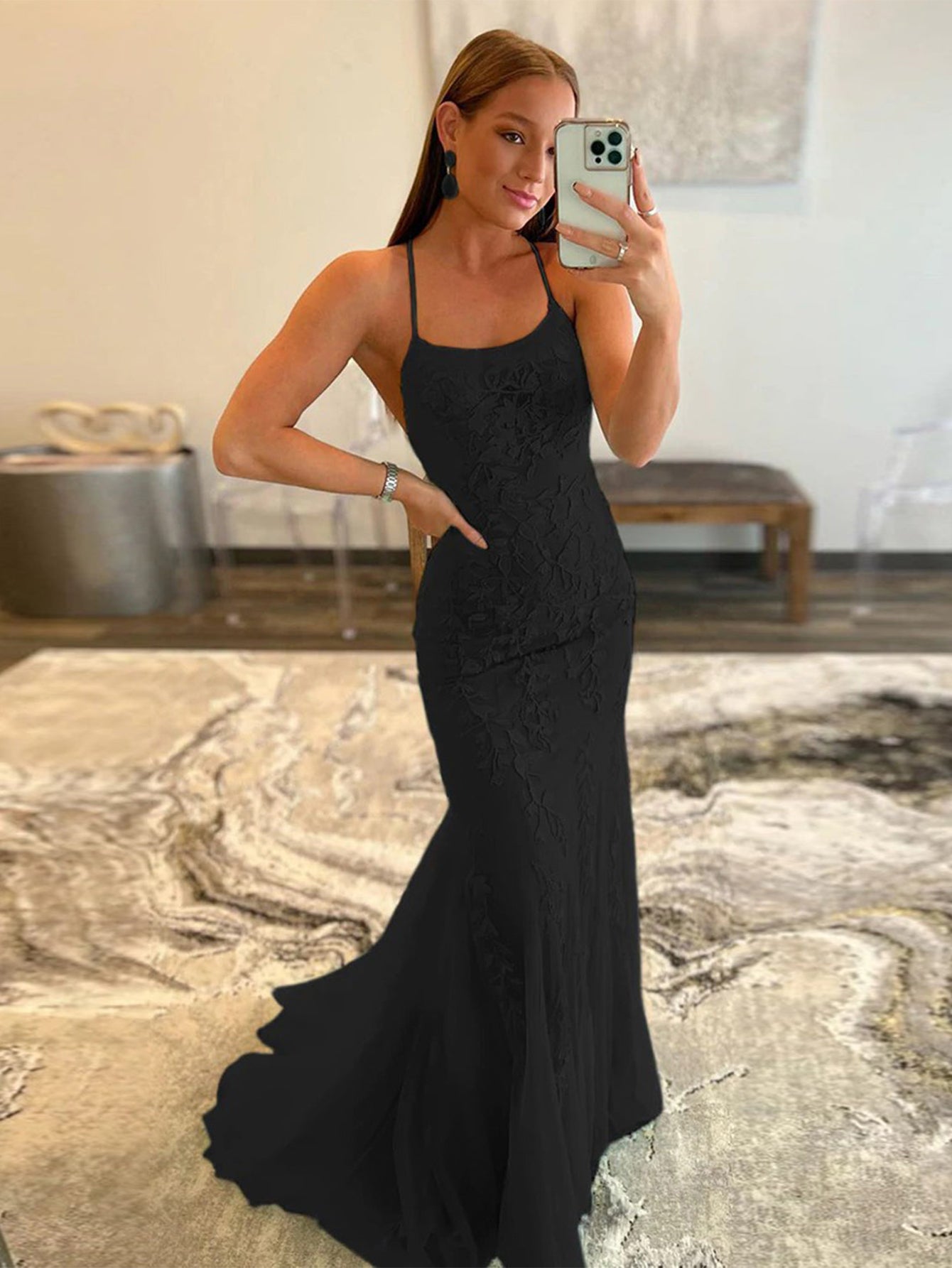 Mermaid Light Blue Prom Dress Long Evening Dress - Fashionpara