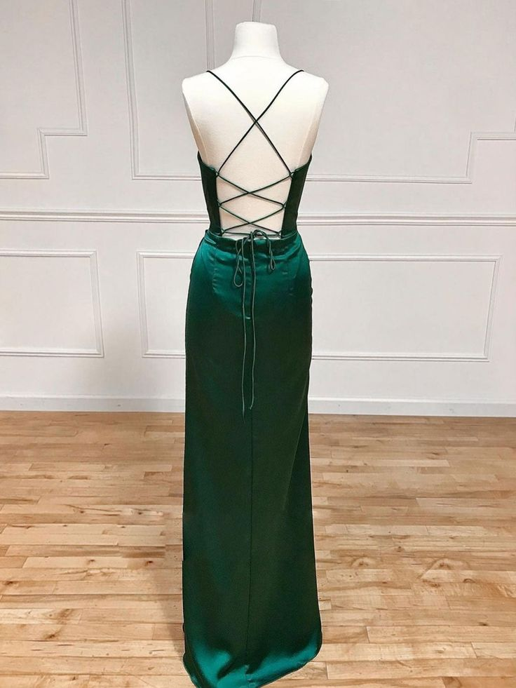 Mermaid Sweetheart Neck Green Long Prom Dress, Green Formal Evening Dress - View 3 | FashionDia