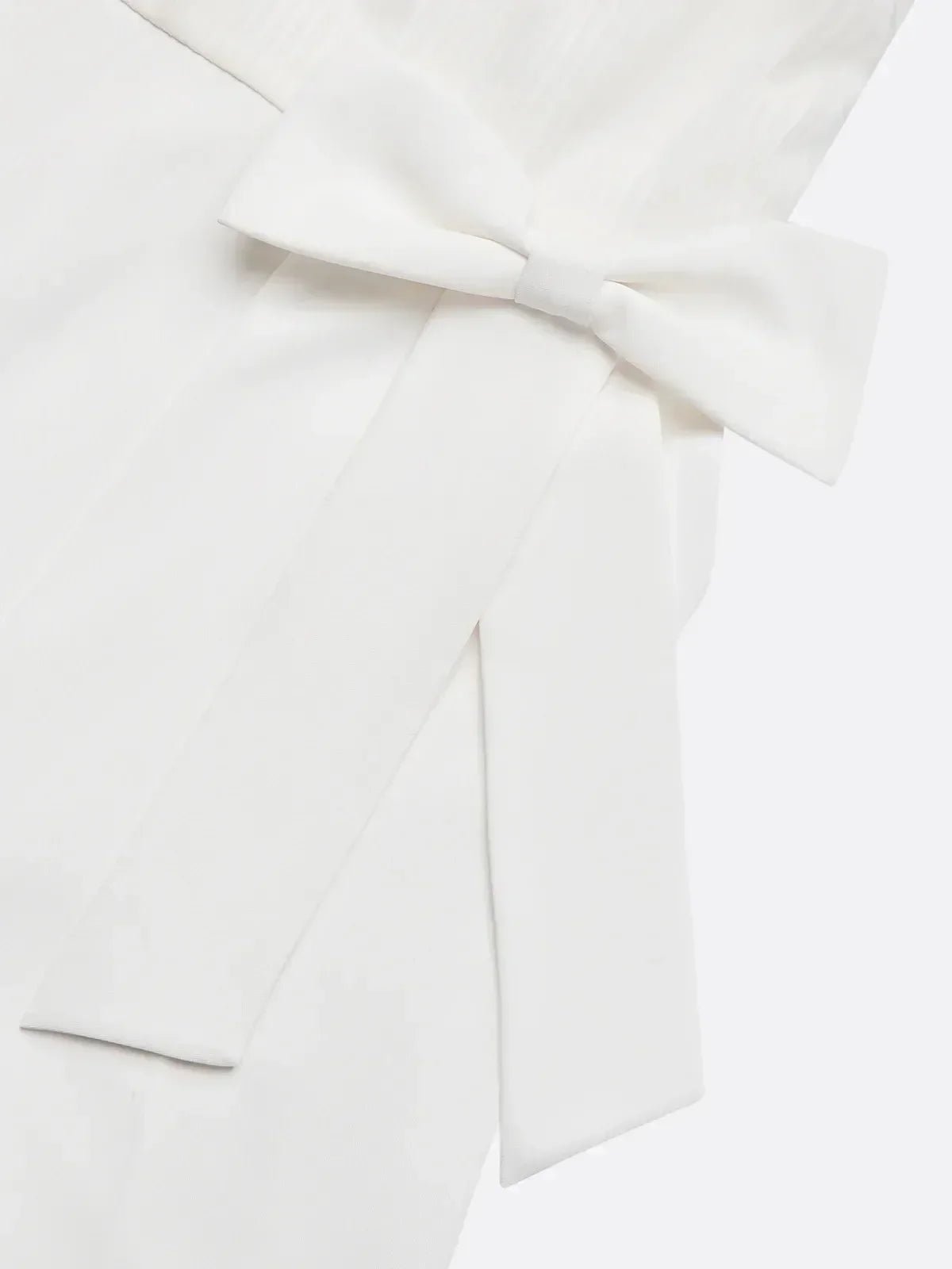 Women White Pleated Rhinestone Halter Sleeveless Dressy Jumpsuit - View 4 | FashionDia