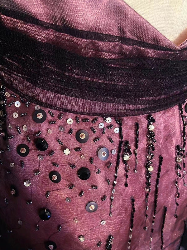 Spaghetti Strap Short A-Line Beaded Homecoming Dresses J8163