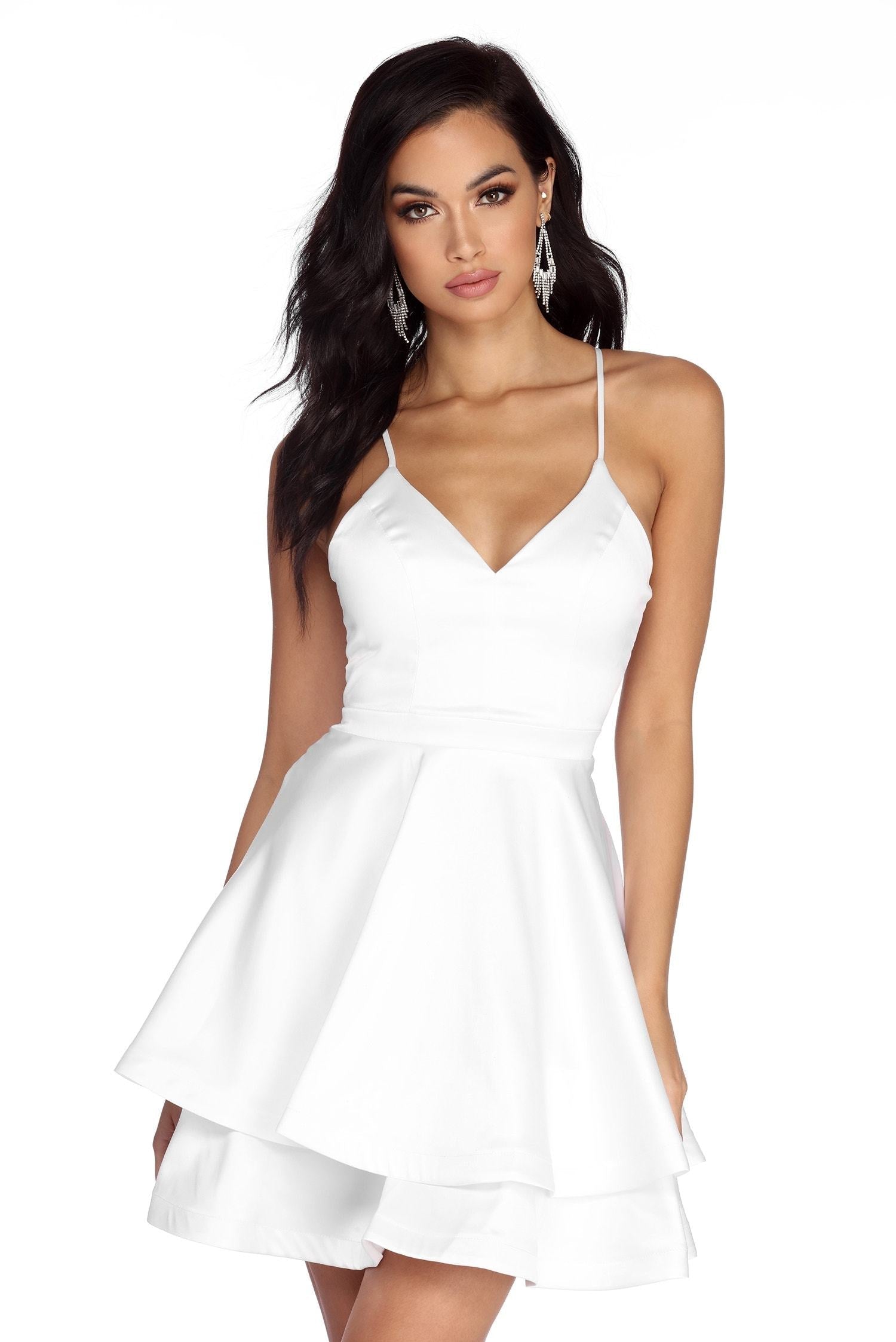 Sheila Satin Queen Skater Dress - Fashionpara