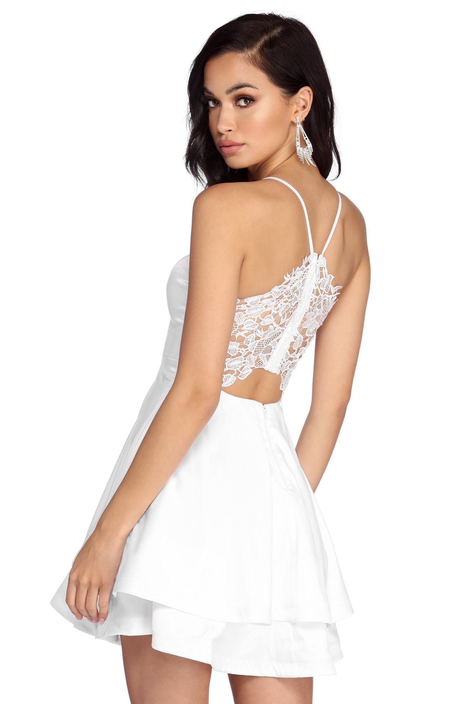 Sheila Satin Queen Skater Dress - Fashionpara