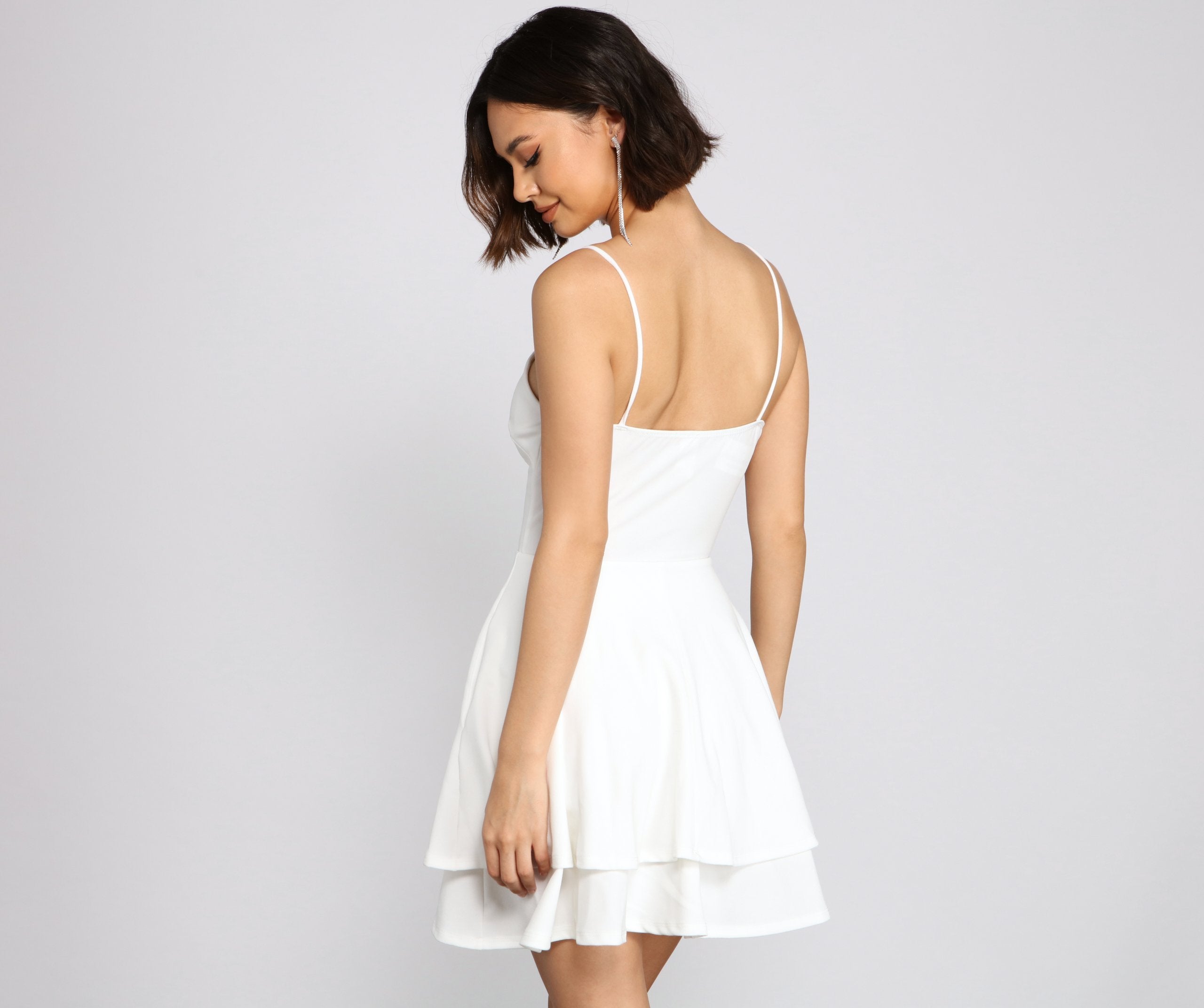 Simply Adorable Layered Skater Dress - Fashionpara