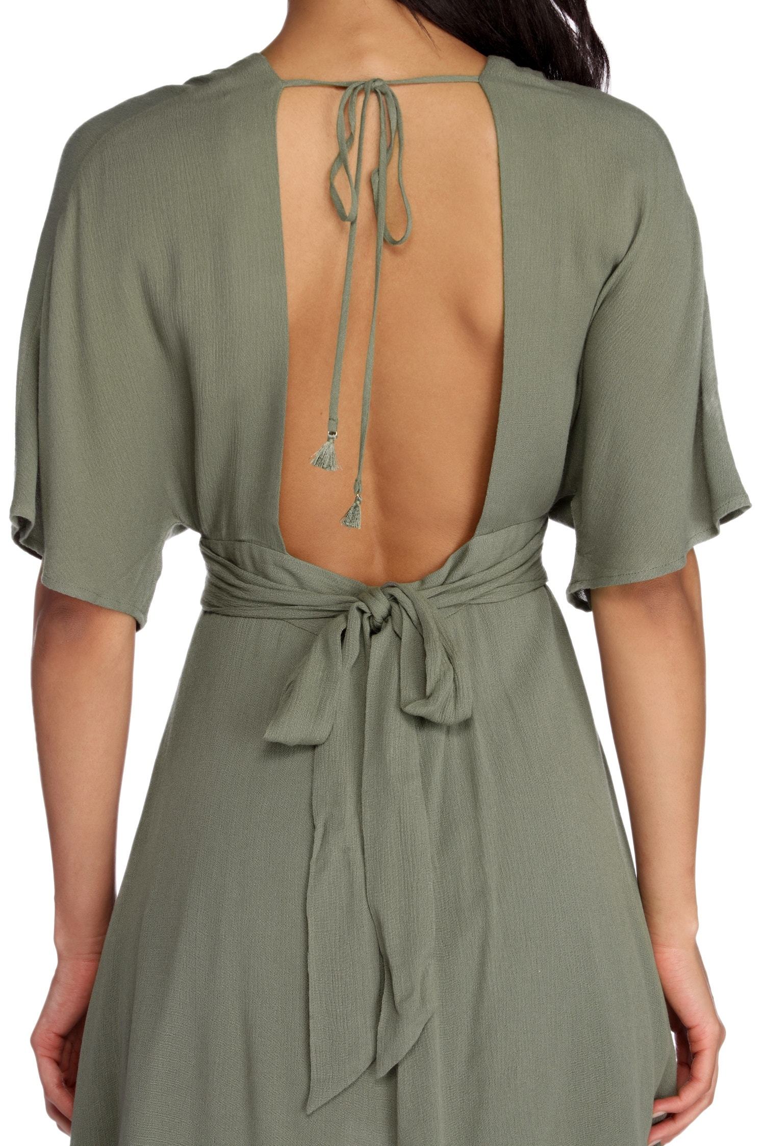 Beautifully Buttoned Skater Dress - Fashionpara