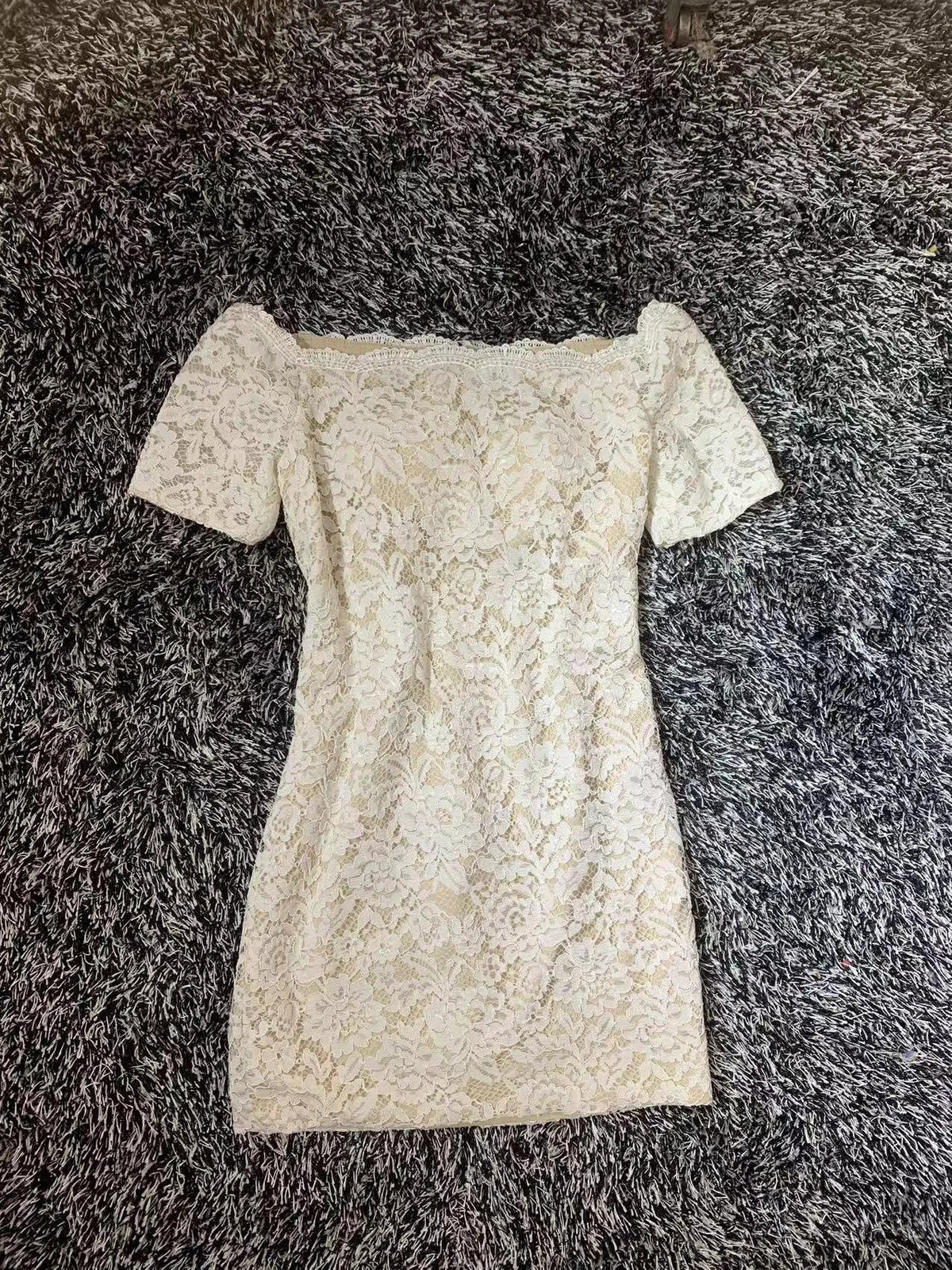 Off The Shoulder Lace Homecoming Dress Charming Homecoming Dress (ZD12205)
