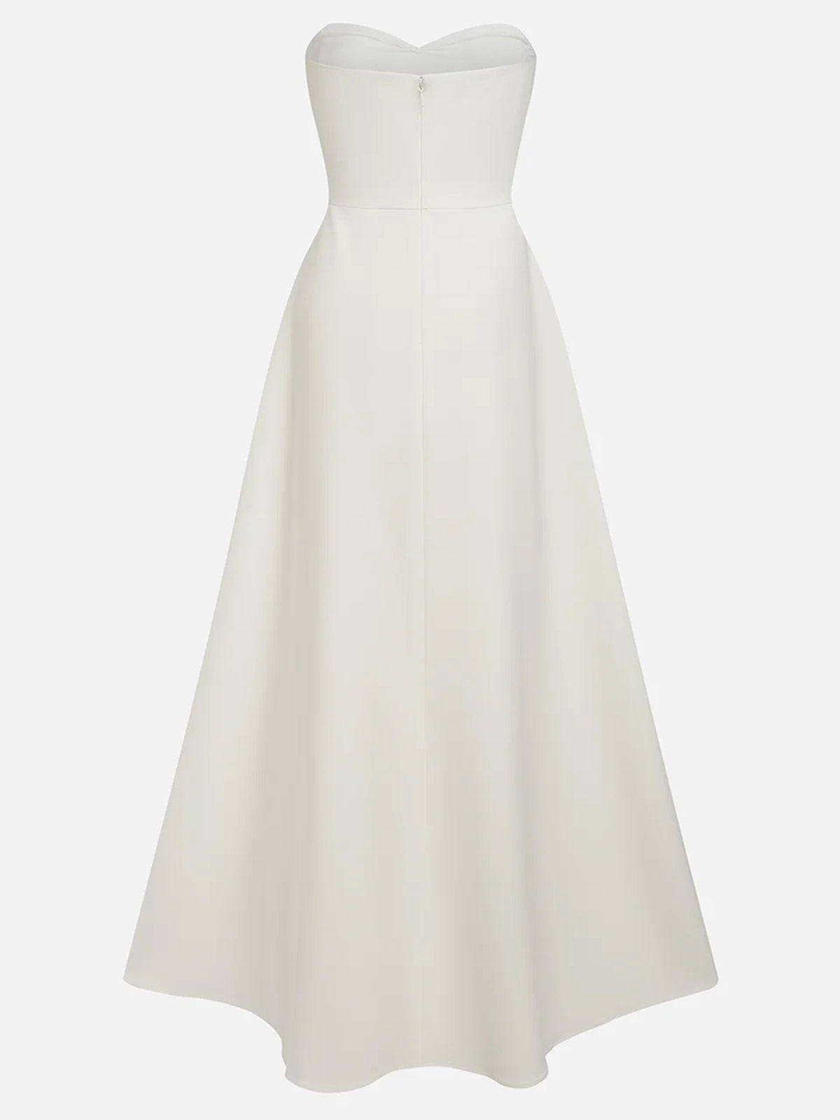 White Buckle Strapless Sleeveless Two-Piece Set - View 5 | FashionDia