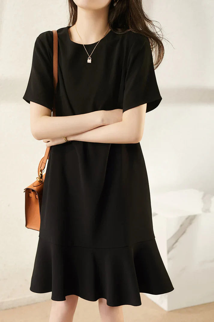 Isolda Effortless Short Sleeve Dress for Women Chic Silhouette Collection