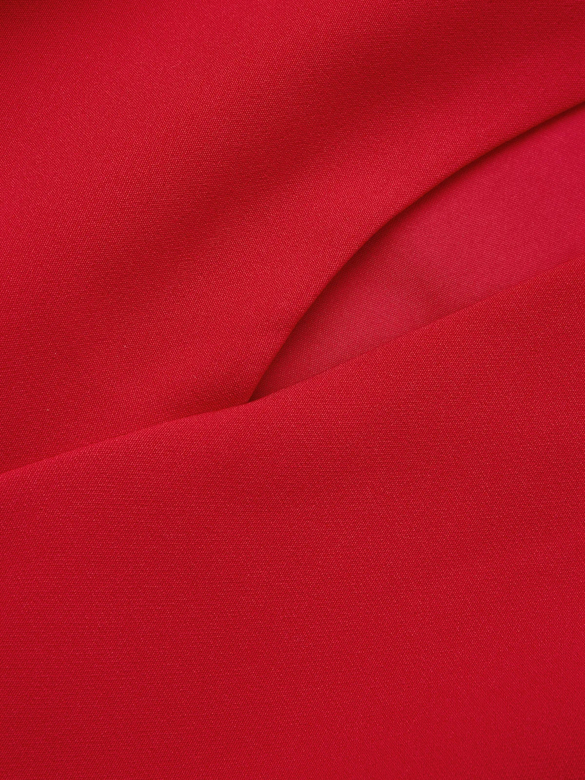 Red Sheath/Column Stretch Crepe Scoop Neck Short Sleeves Tea Length Dresses