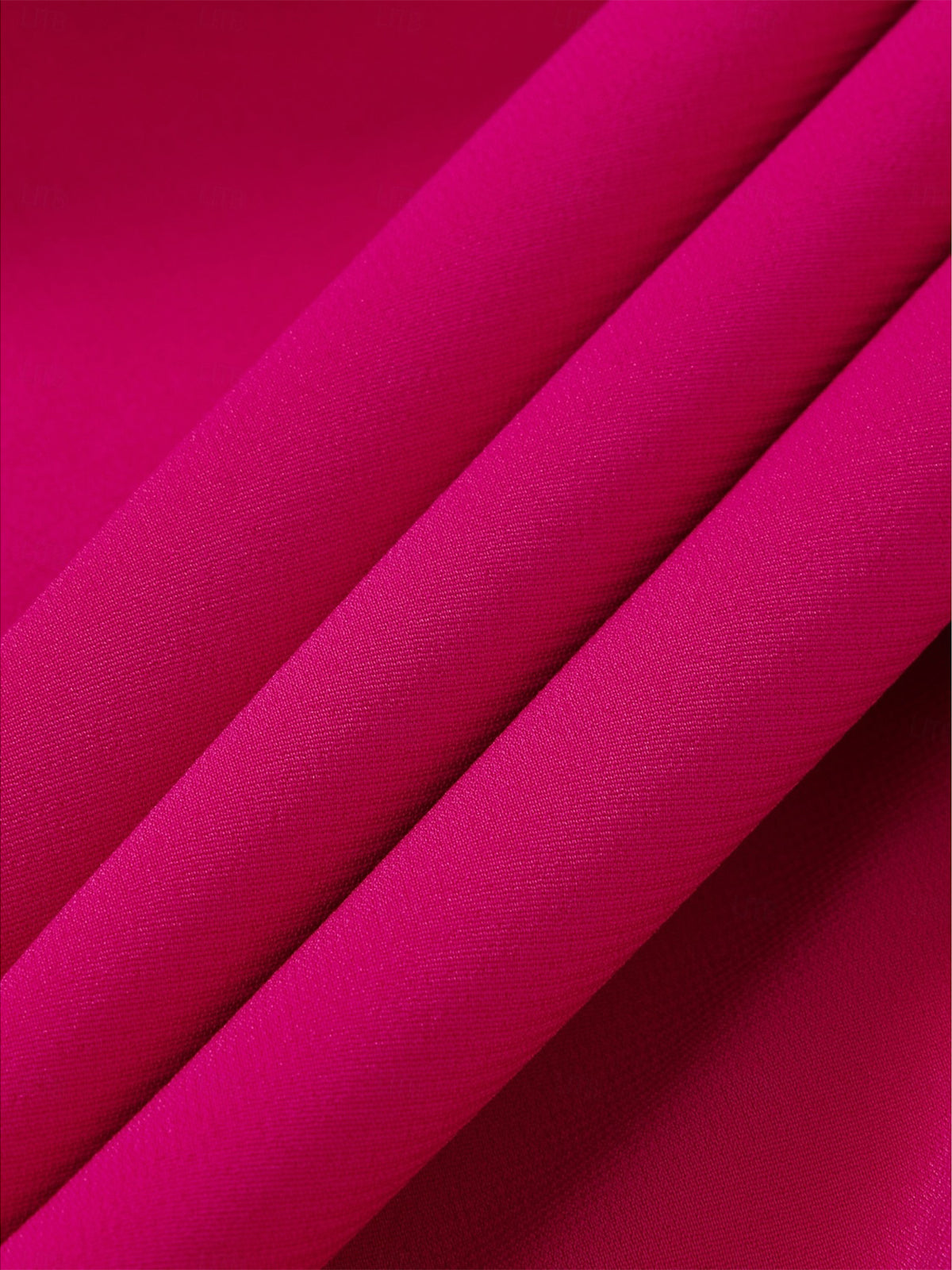 Fuchsia Stretch Crepe A-Line Off-the-Shoulder Short Sleeves Tea-Length Mother of the Bride Dresses - View 7 | FashionDia