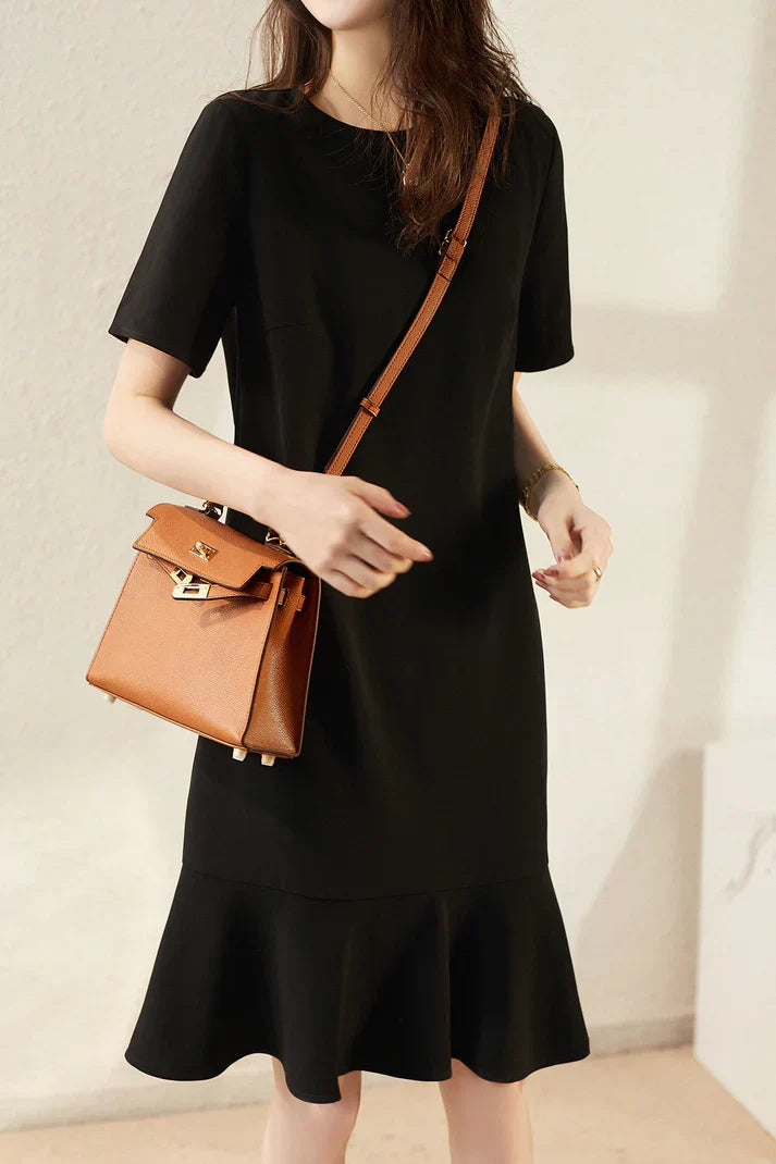 Isolda Effortless Short Sleeve Dress for Women Chic Silhouette Collection