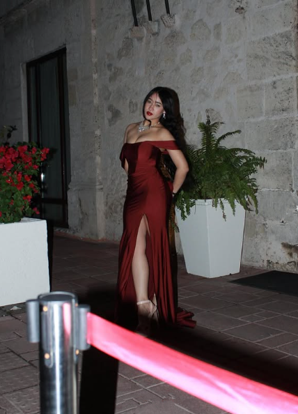 Classy Burgundy Off-the-Shoulder Evening & Prom Dress,Mermaid Party Dress - View 8 | FashionDia