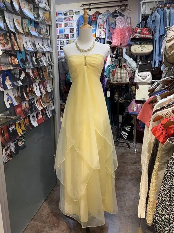 Sleeveless A-line Tulle Long Prom Dresses For Party Online - VelvetHem