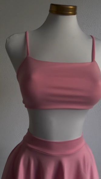 Pink Two Piece Birthday Outfit Short Evening Dress Cocktail Dresses Short Party Dress - View 3 | FashionDia