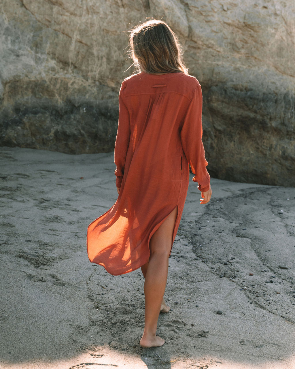 Bali Pocketed Kaftan Dress Terracotta FINAL