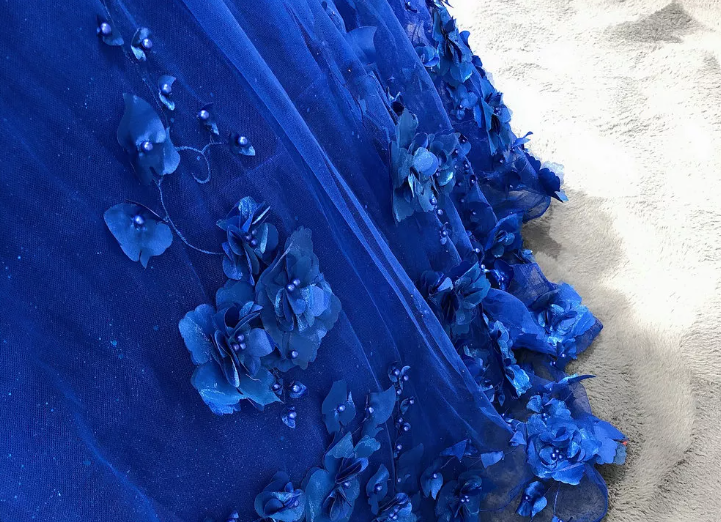 Royal Blue Quinceanera Dress Ball Gown With Appliques Sweet 16 Dress - View 3 | FashionDia