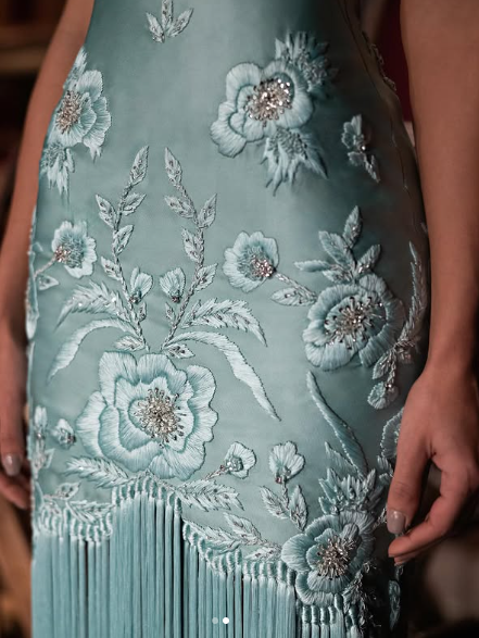Fancy Mermaid Strapless Neckline Green Satin Long Prom & Evening Dress Formal Dress - View 7 | FashionDia