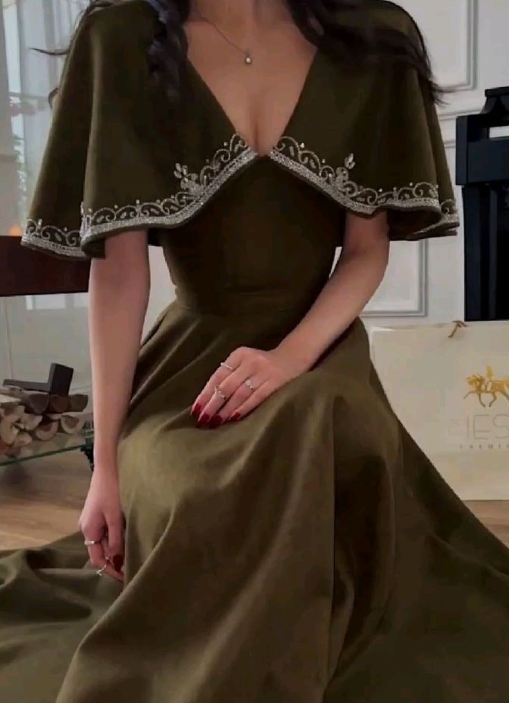 Elegant A-Line Prom Dress,Green Evening Dress Formal Prom Gown - FashionDia