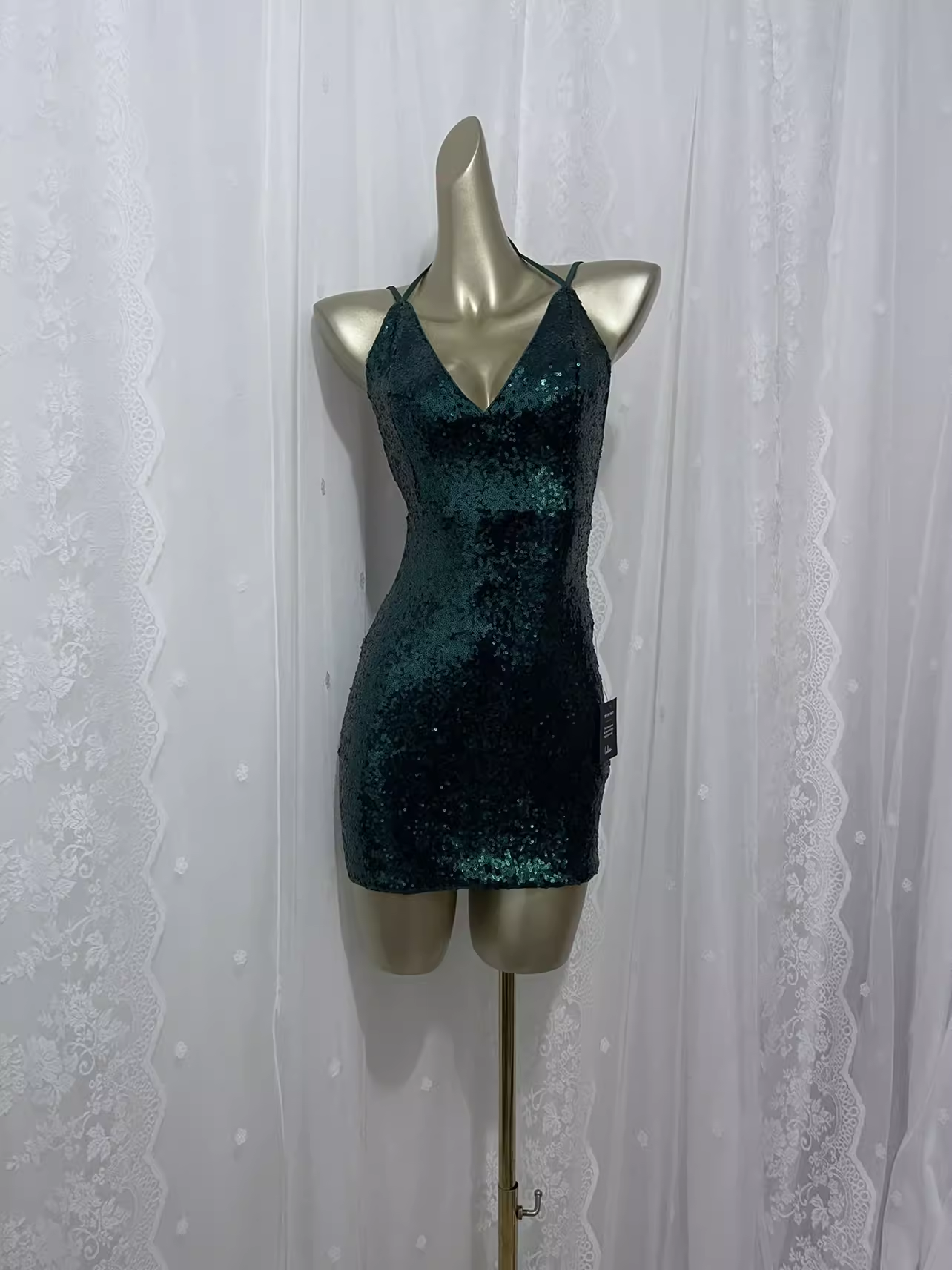 Sexy Sheath Green Sequin Travel Vacation Dress Short Birthday Dress - FashionDia