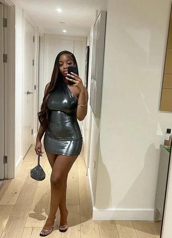 Sexy Party Dress For Black Girls Short Homecoming Dress Cocktail Dress (ZD12355)