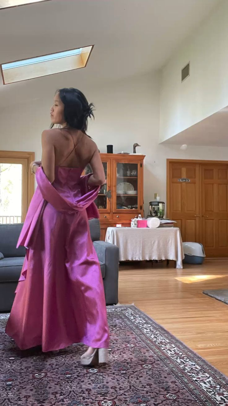 Gorgeous Pink A Line Beaded Prom Dress Long Evening Gown Y7532 - View 5 | VelvetHem