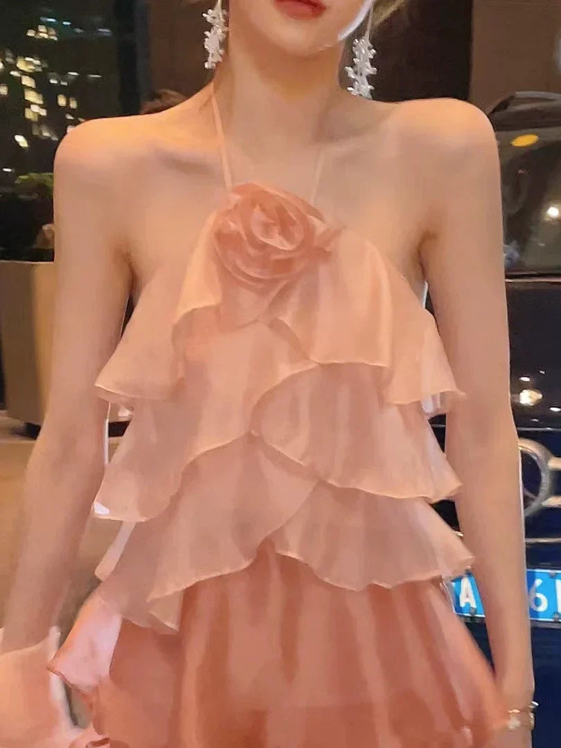 A Line Halter Short Evening Dress Cocktail Dresses Short Birthday Party Dress