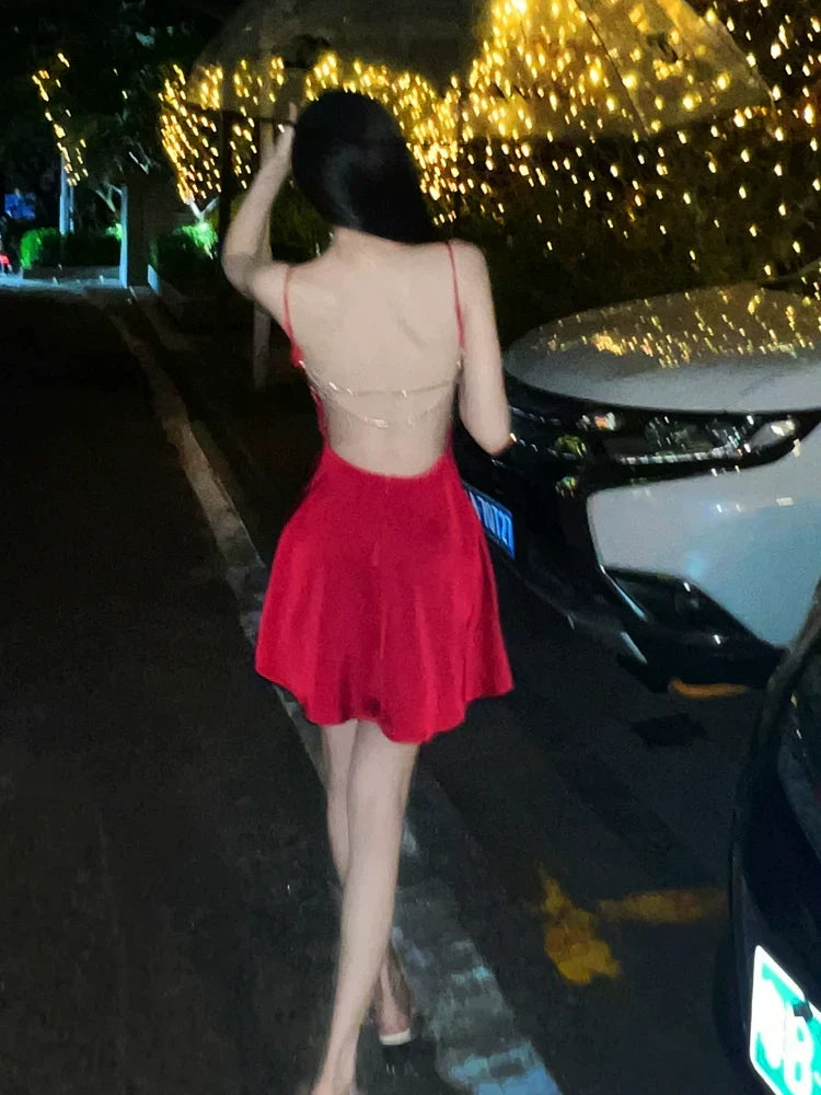 Sexy Red Short Evening Dress Cocktail Dresses Short Birthday Party Dress - View 2 | FashionDia